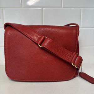 VTG Coach Red Sonoma Small Full Flap 4929 Crossbody Shoulder Bag Purse 90s USA - Picture 1 of 24