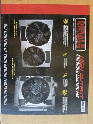 DERALE Performance High Output Shrouded Dual Electric Fan Kit With PWM Control. - Image 1 of 4