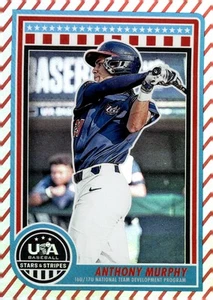 2025 Panini Stars and Stripes USA Baseball #154 Anthony Murphy Stripes - Foto 1 di 2