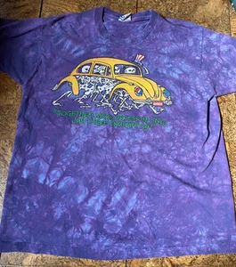 VTG 94 Grateful Dead TShirt Dead Xing Keep On Truckin Liquid Blue XL Made In USA - Picture 1 of 8