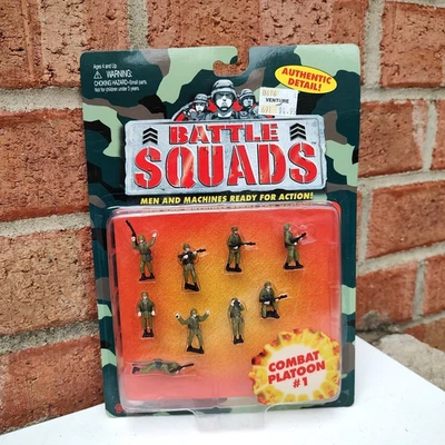 Rare 1997 Galoob BATTLE SQUADS Combat Platoon #1 Military  - Image 1 of 4