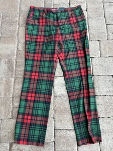 New SHINESTY Lincoln Log Love Daddy Pants Mens 38 x 36 Red Green Christmas Plaid - Picture 1 of 3