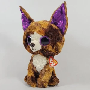Ty Beanie Boos TySilk 9 Zoll DEXTER der Chihuahua Hund Medium Plüschtier Stofftier - Bild 1 von 17