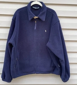 Vintage Polo Ralph Lauren Fleecejacke Y2K Kragen Harrington Polartec Herren XL - Bild 1 von 9