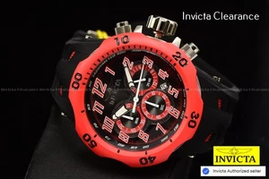 Invicta Venom Hydra Chronograph GMT Herren hydroplatiert rot schwarz Ton SS Uhr - Bild 1 von 8