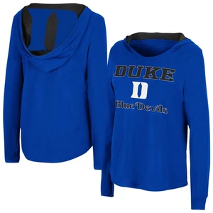 Women's Colosseum Royal Duke Blue Devils Catalina Hoodie Long Sleeve T-Shirt - Picture 1 of 3