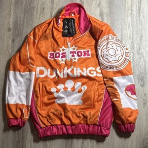 Giacca commerciale Dunkin Donuts DunKings Boston Track Super Bowl taglia M/Media - Foto 1 di 3