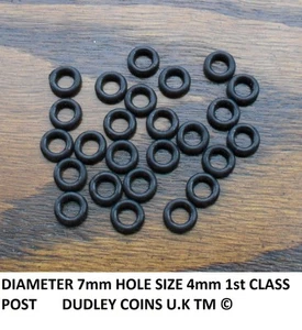 10 CLEAR/BLACK 7mm RUBBER O RINGS FOR BANKSTICKS MUST SEE! - Picture 1 of 2