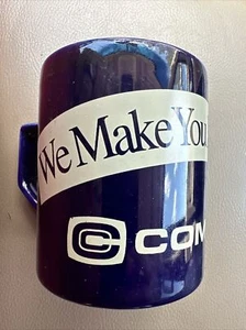 Taza de café Comcast vintage azul “Te hacemos sentir como en casa” - Imagen 1 de 5