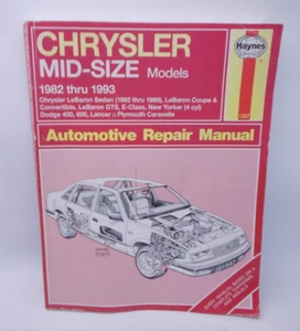 Haynes Repair Manual #25030 (1337) Chrysler Mid-Size Models 1982 thru 1995  - Bild 1 von 12