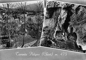4852) TARANTA PELIGNA (CHIETI) 2 VEDUTINE. VIAGGIATA NEL 1955. - Bild 1 von 2