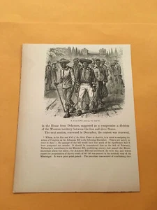 K3) 1892 Popular History United States Slave-Coffle in DC Original Print - Picture 1 of 1