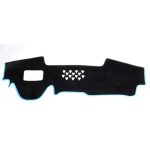 Non Slip Dash Mat BL w Sky Blue Stitch for 2017 ~ 2020 Hyundai Kona with HUD LHD - Picture 1 of 6