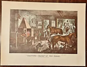Trabriss in der Schmiede Lithographie von Currier & Ives 13,5" x 18" ungerahmt - Bild 1 von 6