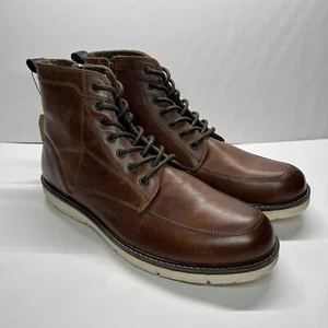 Crevo Cuthbert CV Mens 11 Boots Brown Lace Up Casual Leather Shoes 1890-200 - Picture 1 of 13