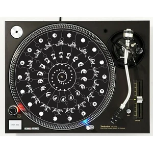 DJ Follow The Wolf #1 Animated Slipmat Turntable 12" LP Record Player Audiophile - Picture 1 of 2