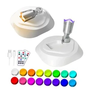 LED Wireless Spotlights with Remote,RGBW Rechargeable Up RGB White+Silver - Picture 1 of 7