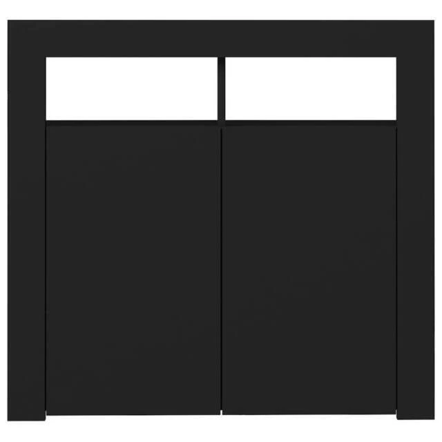 vidaXL Sideboard mit LED-Leuchten - Schwarz, 80 x 35 x 75cm (804329)