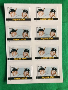 1981 Fleer Super Star Mickey Mantle 8 in 1 Panel NR-MT-MT - Bild 1 von 2