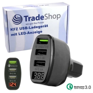 KFZ-Ladekabel Ladegerät USB LED QC3.0 Schnelllade-Funktion für Galaxy S8 S9 S9+ - Zdjęcie 1 z 1