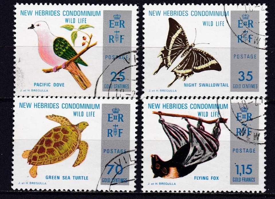 NEW HEBRIDES #183-186 SG. #184-187 USED NATURE CONSERVATION WILDLIFE - Image 1 of 1