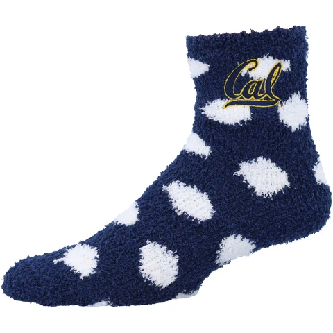 Women's ZooZatz Cal Bears Fuzzy Dot Ankle Socks Cover