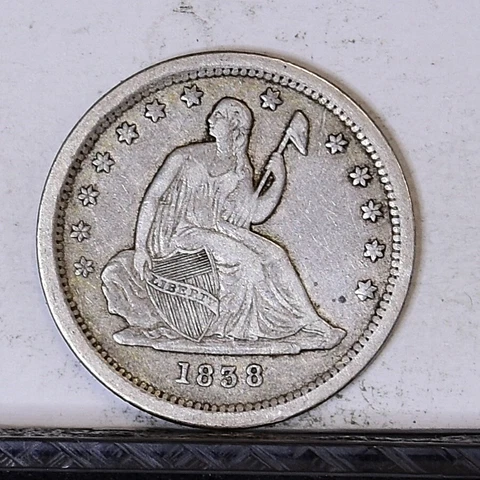 1838 Liberty Seated Quarter - XF (#42984) Cover
