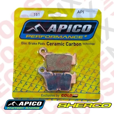 SHERCO SE-F500 APICO REAR BRAKE PADS 2019-2024 API191 APICO/GOLD FREN - Image 1 of 4