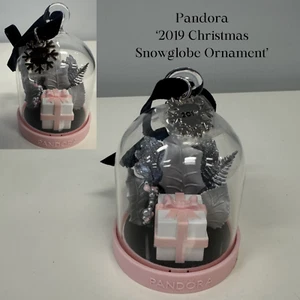 PANDORA 2019 CHRISTMAS 'WINTER WONDERLAND' HANGING SNOW GLOBE ORNAMENT - Picture 1 of 3