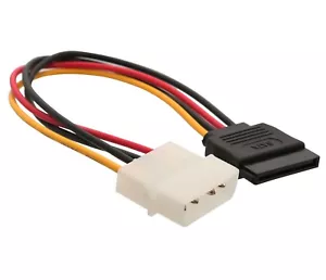 2 x IDE/Molex 4-Pin Male To Serial ATA SATA 15-Pin Female Power Adapter Cable - Picture 1 of 7