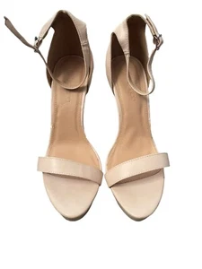 boohoo nude strappy platform heels women size 7 (FR26) - Picture 1 of 8