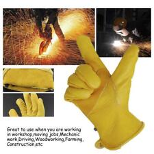 Cowhide Leather Work Safe Gloves Welding Protection Workshops Non-slip Porter