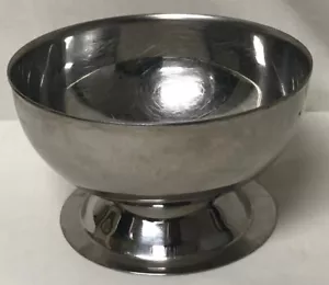 GEMCO NORWAY VINTAGE STAINLESS STEEL PEDISTAL STYLE ICECREAM BOWL 18-8 3 1/2" - Picture 1 of 5