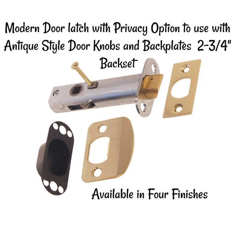 Modern Privacy Door lock for Antique Knobs 2-3/4" Backset Oiled Bronze Finish Cover