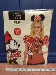 Disney Minnie Mouse Halloween Costume Shirt Adult Sz S/M Minnie Mouse Shirt NEW - Picture 1 of 3