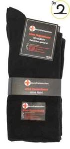 Unisex 3 Paar Diabetiker Socken ohne Gummi ohne Naht Baumwolle angenehmes Tragen - Bild 1 von 4