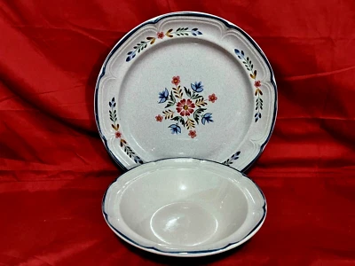 Lote de tazón y plato para servir verduras Heritage Patchwork Collection Foto 1 de 2