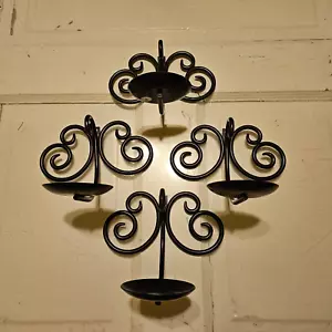 Partylite 4 wall sconce antique brass candle holder towel hook bundle set of LLN - Picture 1 of 7