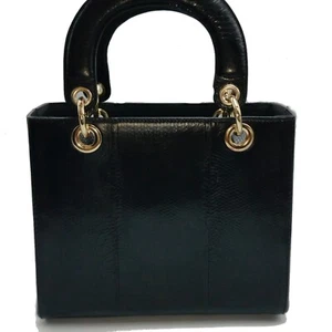 Neue echte schwarze Schlangenleder Rücken Haut Damen Clutch Riemen Handtasche Handtasche. - Bild 1 von 12
