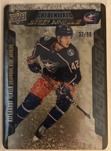 2019-20 Credentials Steel Wheels #SW-9 Alexandre Texier RC Blue Jackets 32/99 - Picture 1 of 1