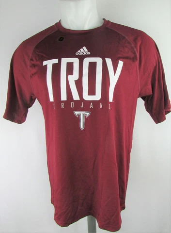 Troy University Trojans NCAA Men's Large Logo Climalite T-shirt by Adidas Cover
