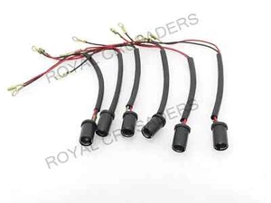 6 PCS COMPLETE METER LIGHT LAMP BULB HOLDER SOCKET+WIRE WILLYS JEEP #G153 - Foto 1 di 3