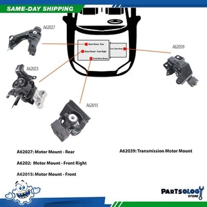 DNJ MMK1059 New Engine Motor Mount Trans. Kit For 09-13 Toyota Corolla 1.8L DOHC - Picture 1 of 4