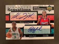 2006-07 Upper Deck SIGNATURE SENSATIONS AUTO  /25 Chris Paul Shaun Livingston