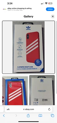 Funda a Presión Adidas 3 Rayas para Apple iPhone Xs/X, 5.8", - Rosa Foto 1 de 3