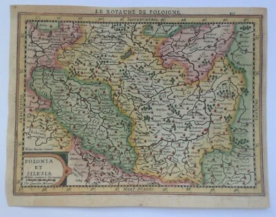 POLAND 1676 JANSSON - KAERIUS NICE UNUSUAL ANTIQUE MAP - Image 1 of 4