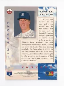 1994 Upper Deck Limited Edition Holograms #1 Jim Abbott Yankees - Bild 1 von 1