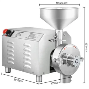 Commercial Grinder For Coffee, Grain, Spices, Cereals. 20 to 200 Mesh Flour - Picture 1 of 8