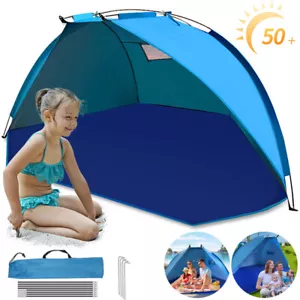 Strandmuschel Wurfzelt Pop up Quick Automatik Beach Tent Sonnenschutz UV 50+ - Bild 1 von 20
