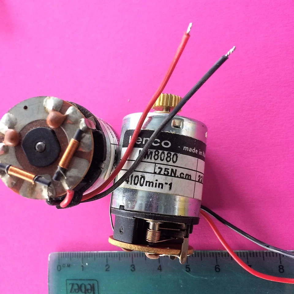 MOTORINO ELETTRICO LENCO LM8080 75N.CM 22Vcc 4100 MIN 1 NUOV0 MODELLISMO SILMA
